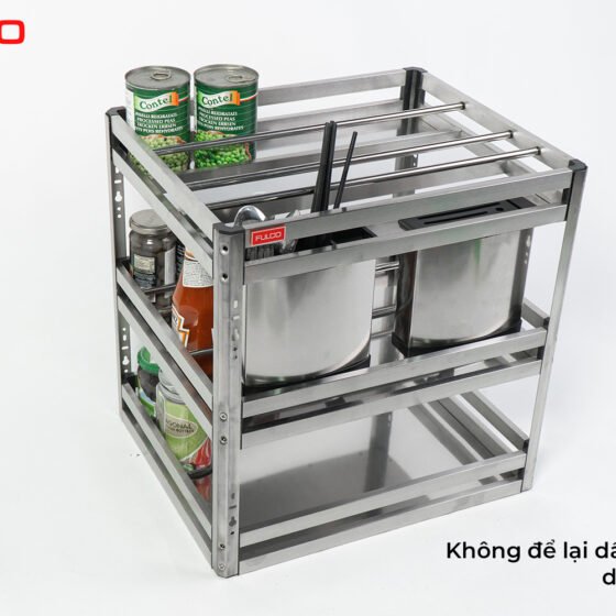 FC17 | GIÁ ĐỰNG CHAI LỌ - DAO THỚT INOX HỘP (300mm)