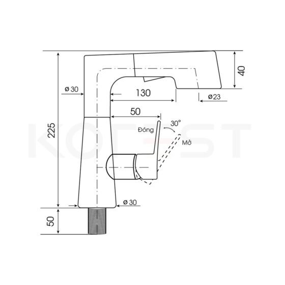 Vòi bếp cao cấp K6016