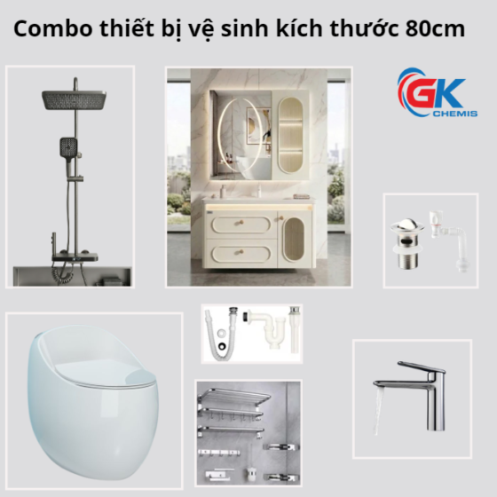 Combo Thiết Bị Vệ Sinh 80cm