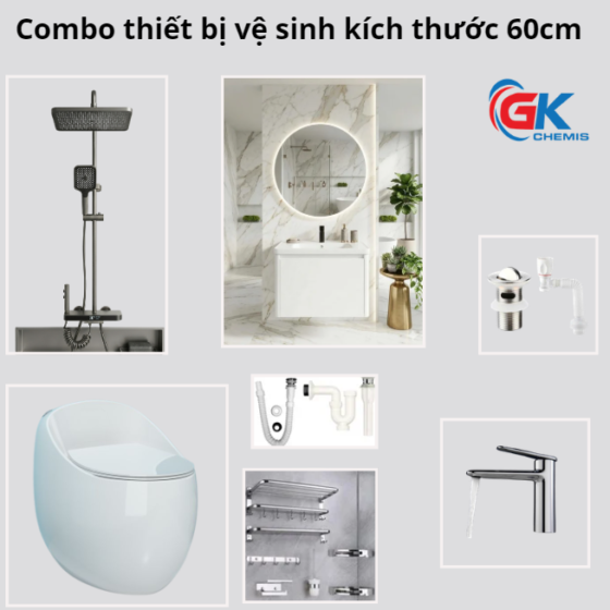 Combo Thiết Bị Vệ Sinh Cao Cấp 60cm