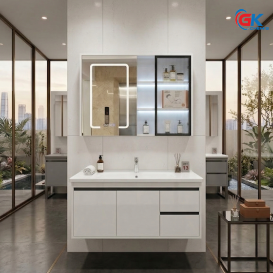 Bộ Tủ Chậu Lavabo Cao Cấp GK666-100A