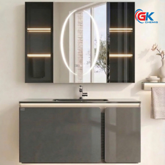 Bộ Tủ Chậu Lavabo Chậu Thủy Tinh CTT01-100X50