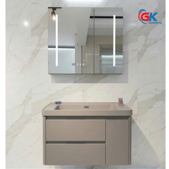 Bộ Tủ Chậu Lavabo Cao Cấp GK02-80×50 Chậu Tinh Thể