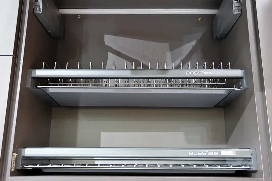 Giá Bát Cố Định Inox 304 Mờ Bộ 2 Tầng