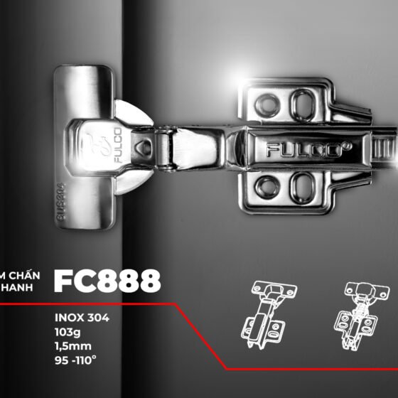 FC888 | BẢN LỀ INOX 304, THÁO LẮP NHANH, GIẢM CHẤN, CAO CẤP