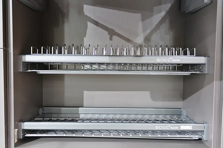 Giá Bát Cố Định Inox 304 Mờ Bộ 2 Tầng
