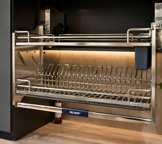 Giá Bát Đĩa Di Động Nan Oval Inox 304