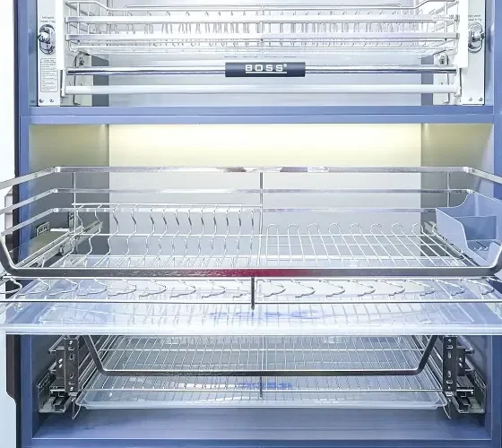 Giá Xoong Nồi Kết Hợp Bát Đĩa Dự Trữ Inox 304 Mờ Nan Dẹt