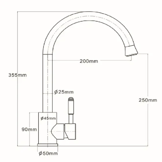 Vòi Cố Định Cổ Tròn Xoay 360 Độ BV101