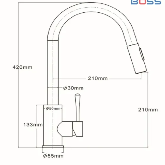 Vòi Dây Rút Cổ Tròn BR6221A