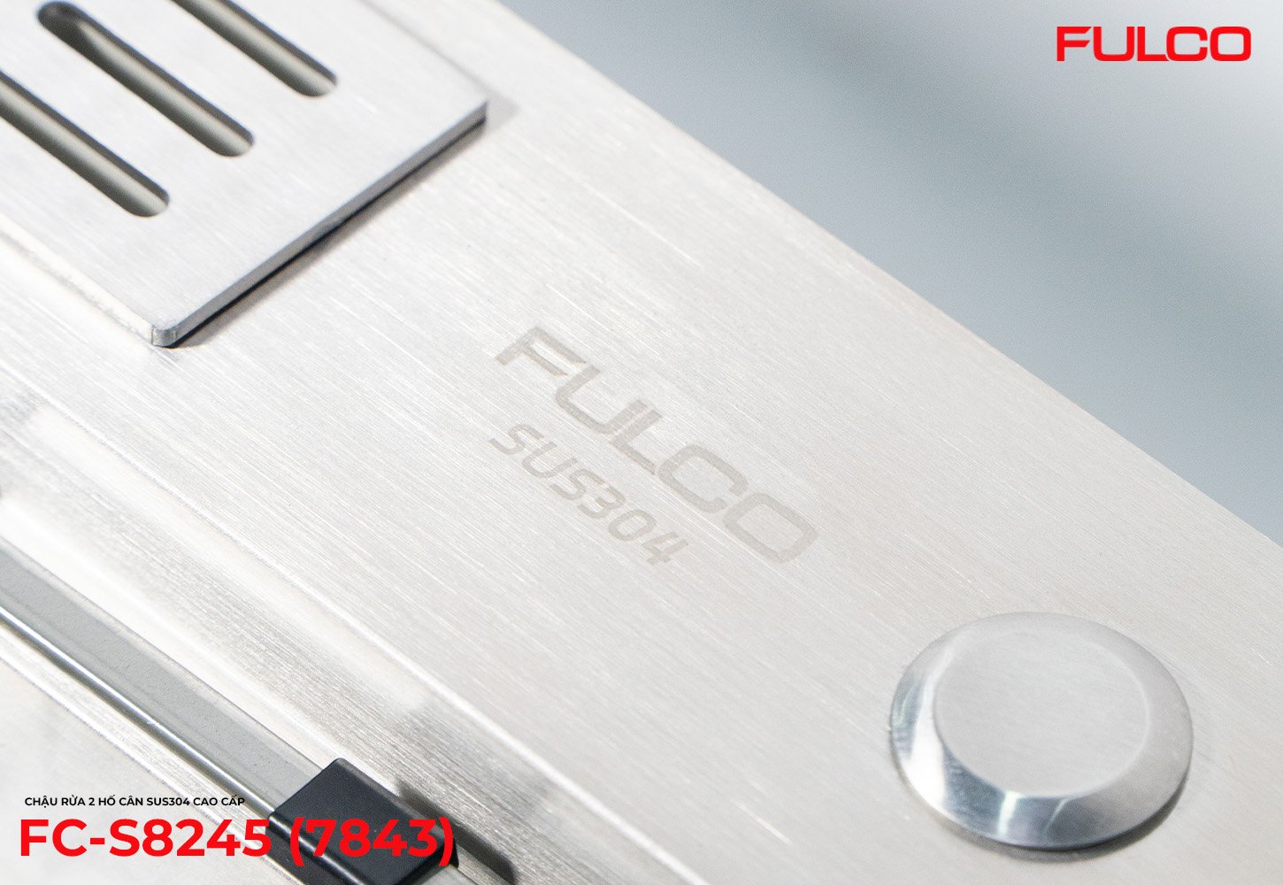 FC-S8245 (7843) | CHẬU RỬA 2 HỐ CÂN SUS304 CAO CẤP