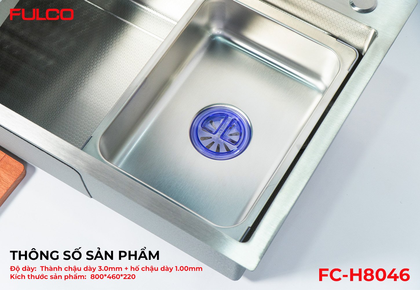 FC-H8046 (NANO) | CHẬU RỬA 1 HỐ NANO CAO CẤP