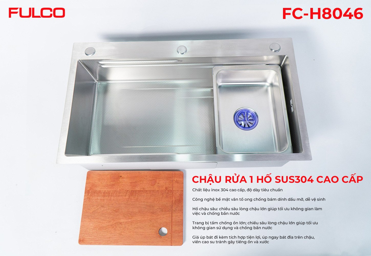 FC-H8046 (NANO) | CHẬU RỬA 1 HỐ NANO CAO CẤP