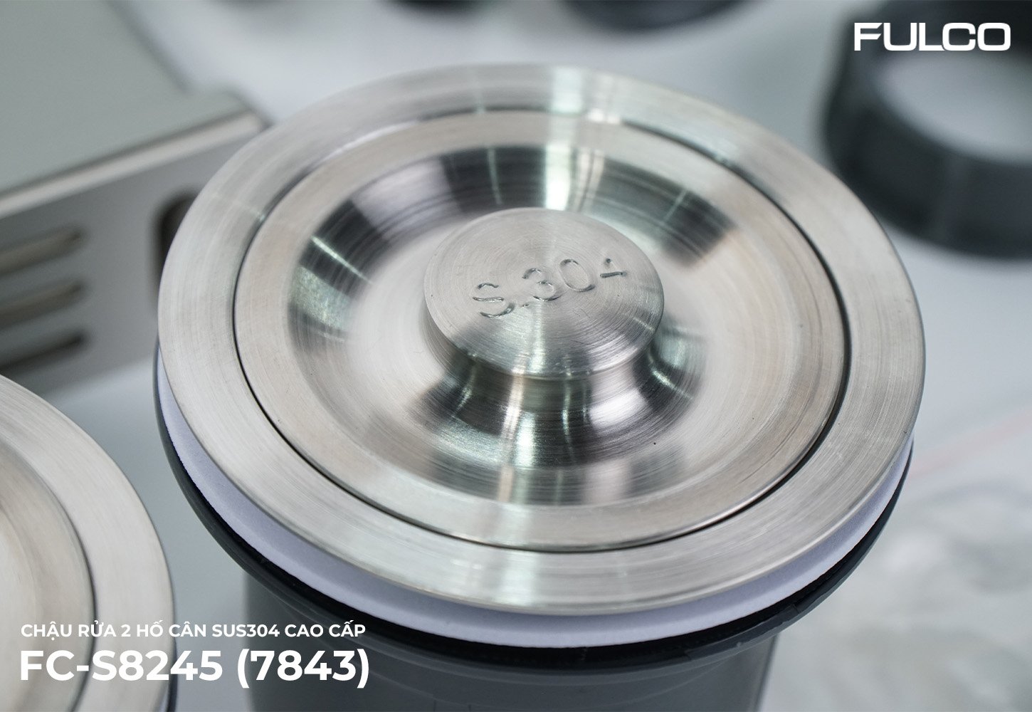 FC-S8245 (7843) | CHẬU RỬA 2 HỐ CÂN SUS304 CAO CẤP