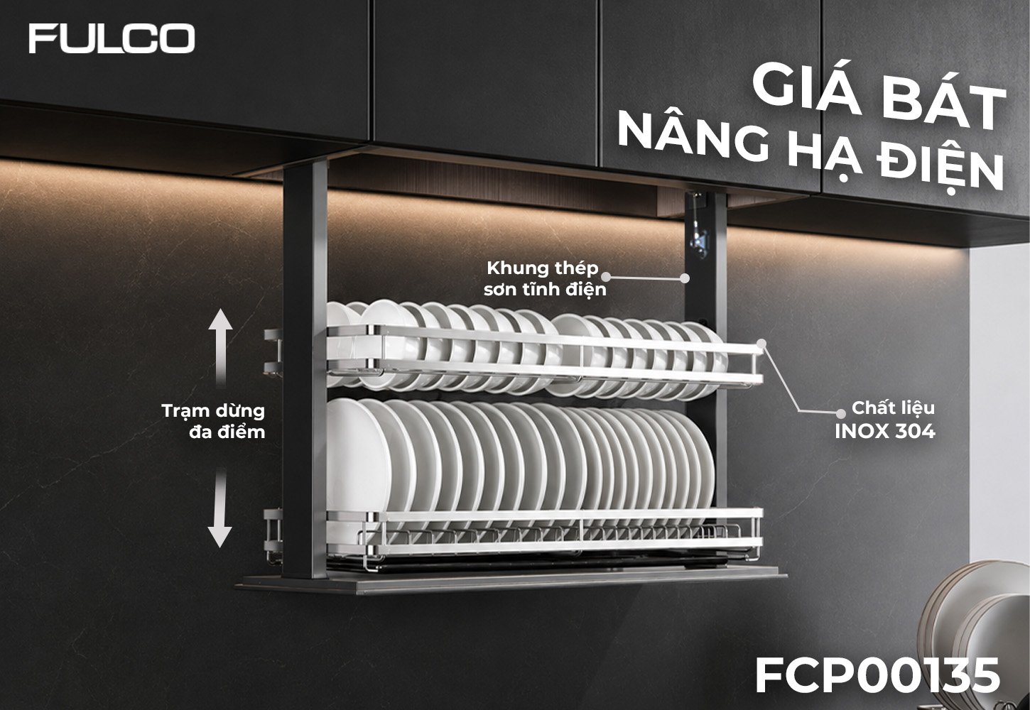 FCP00135 | GIÁ BÁT NÂNG HẠ ĐIỆN (700mm)