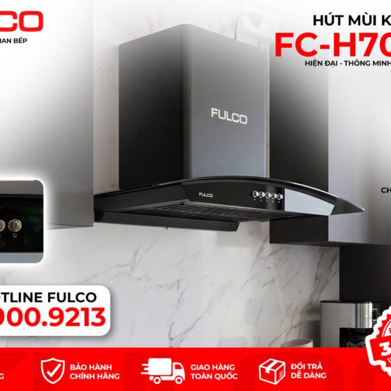 FC - H700SE | HÚT MÙI FULCO KÍNH CONG CAO CẤP