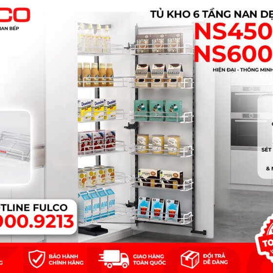 NS450S; NS600S | HỆ THỐNG TỦ KHO 6 TẦNG INOX 304