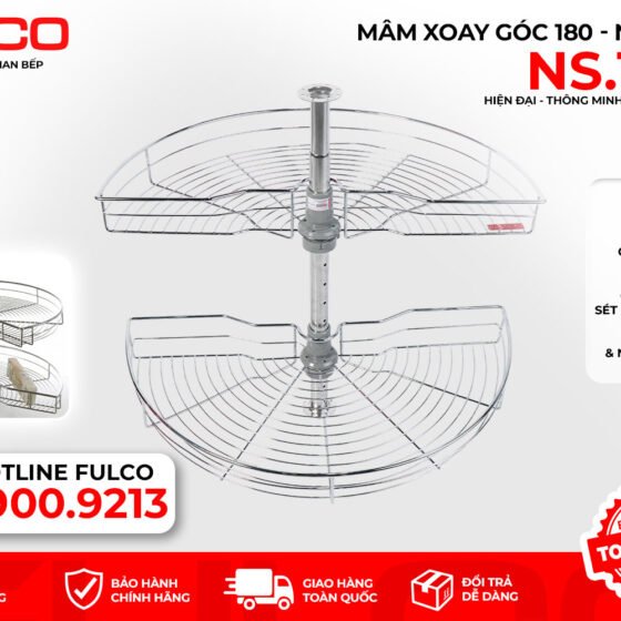 NS.180S | MÂM XOAY TỦ BẾP 180 ĐỘ