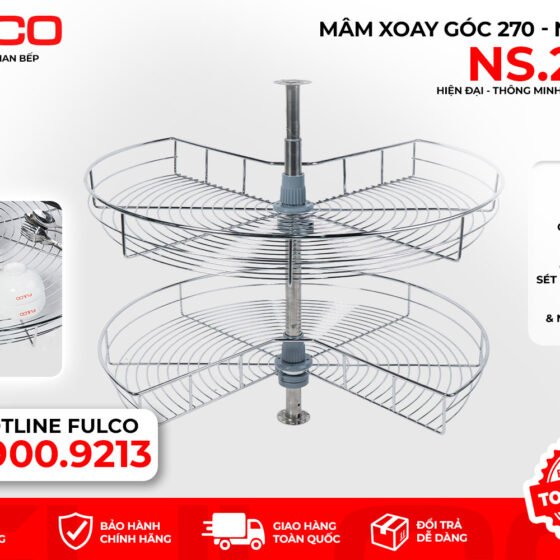 NS.270S | MÂM XOAY TỦ BẾP 270 ĐỘ