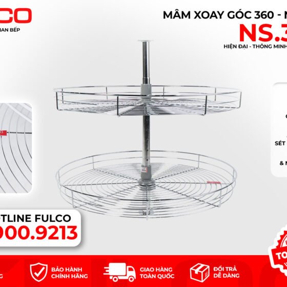 NS.360S | MÂM XOAY TỦ BẾP 360 ĐỘ