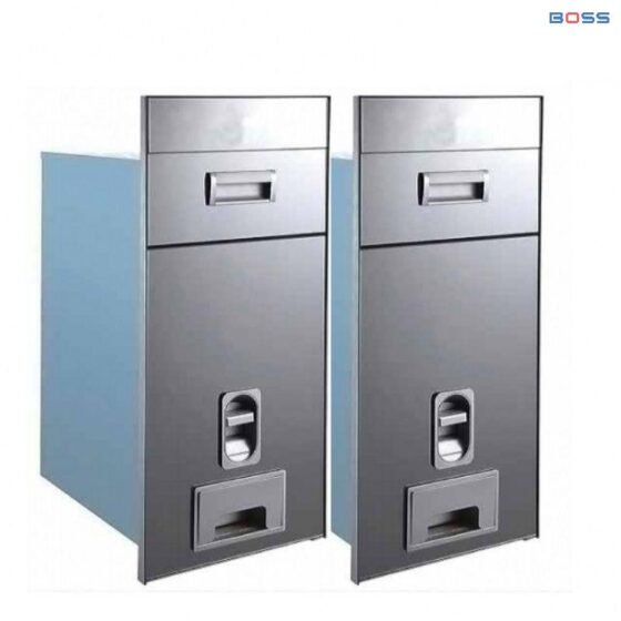 Thùng Gạo Mặt Gương Phím Ấn Màu Ghi