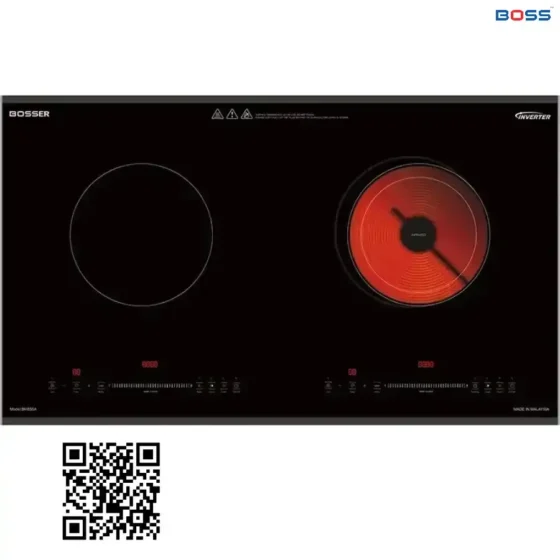 BOSS Bếp hỗn hợp điện từ 2 vùng nấu BM856A