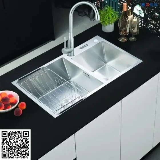 BOSS Chậu Đúc 2 Hố Lệch Dương Bàn B2018245