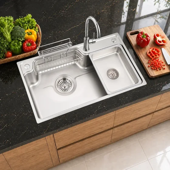 BOSS Chậu Bán Nguyệt Có Hạt Điện Phân Màu Bạc Chống Xước BU7546