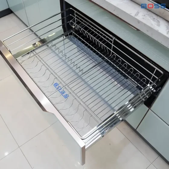 BOSS Giá Xoong Nồi Kết Hợp Bát Đĩa Dự Trữ Inox 304 Mờ Nan Tròn BTS304-146