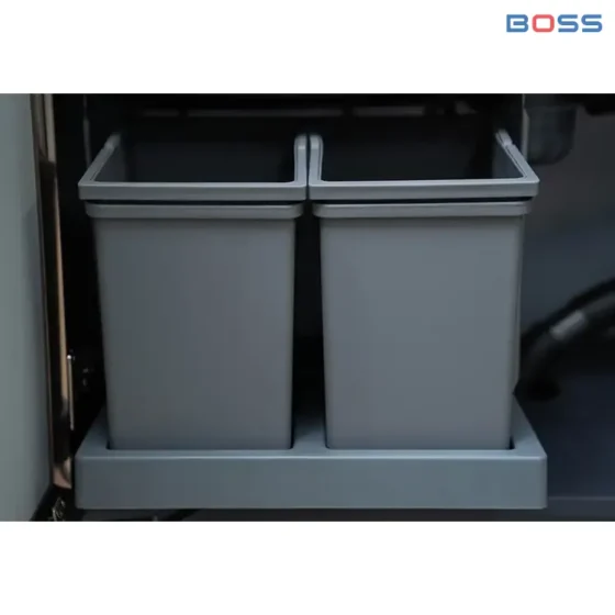 BOSS Thùng Rác Đôi Gắn Cánh Lắp Ô Chậu BRD-400